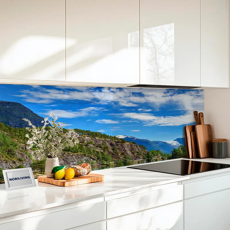 Küchenrückwand Alu See Landschaft in Norwegen 798
