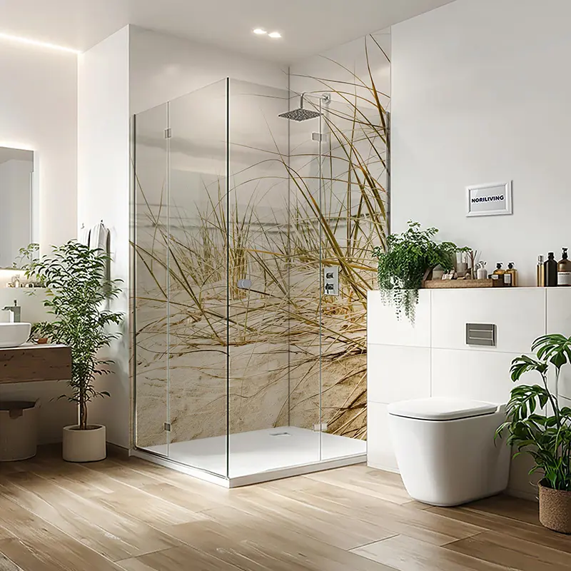 Duschrückwand Einzel | Ecke | Nische | Alu Dünen Gras Strand 543