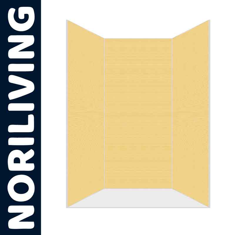 Raumteiler von Noriliving mit Dreifach-Paneel aus hellem Holz