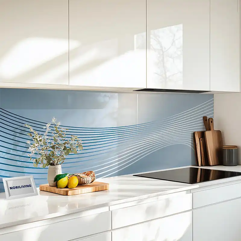 Fliesenspiegel Alu Schattierungen in blau mit feinem Strich 028 Fliesenspiegel Alu Schattierungen in blau mit feinem Strich 028