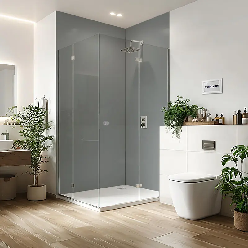 Duschrückwand Alu 1-4 teilig Unifarbe Grau 2328