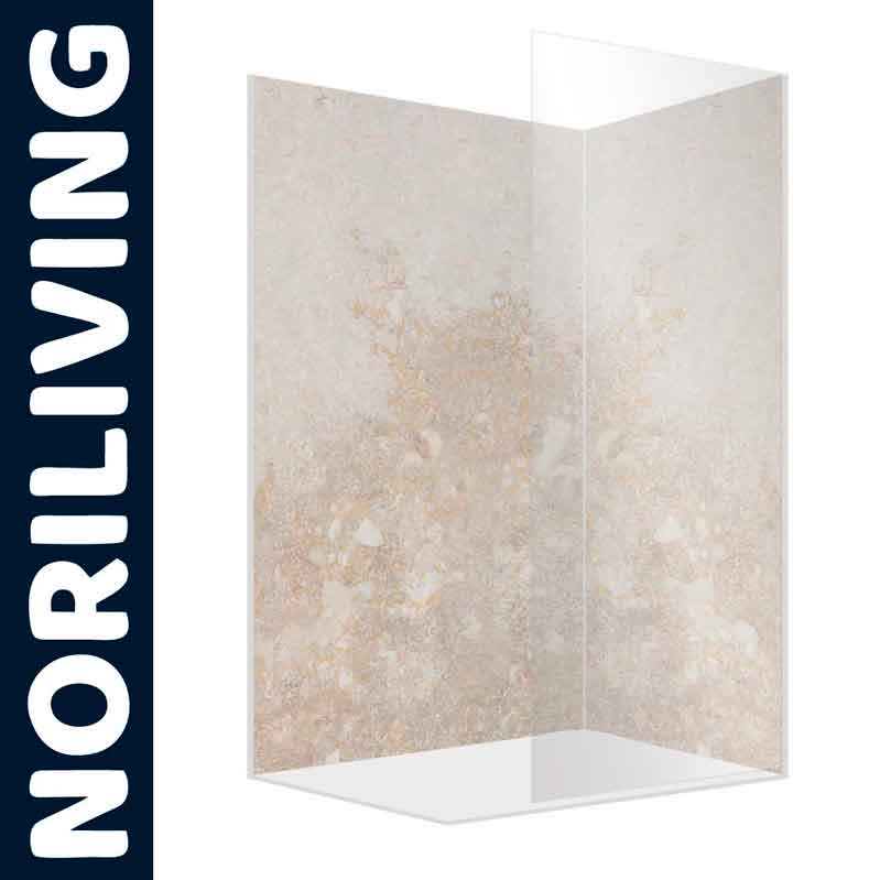 Noriliving Duschwand aus Glas mit elegantem Design Duschwand von Noriliving in elegantem Design mit dezentem Muster