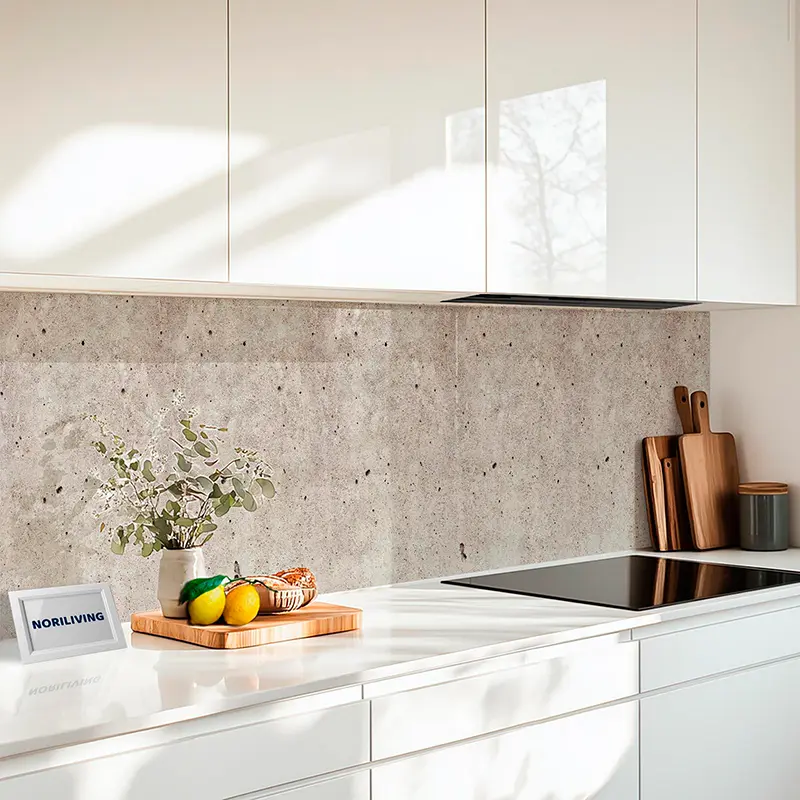 Fliesenspiegel Alu beige-rötliche Zementputz-Wand 586