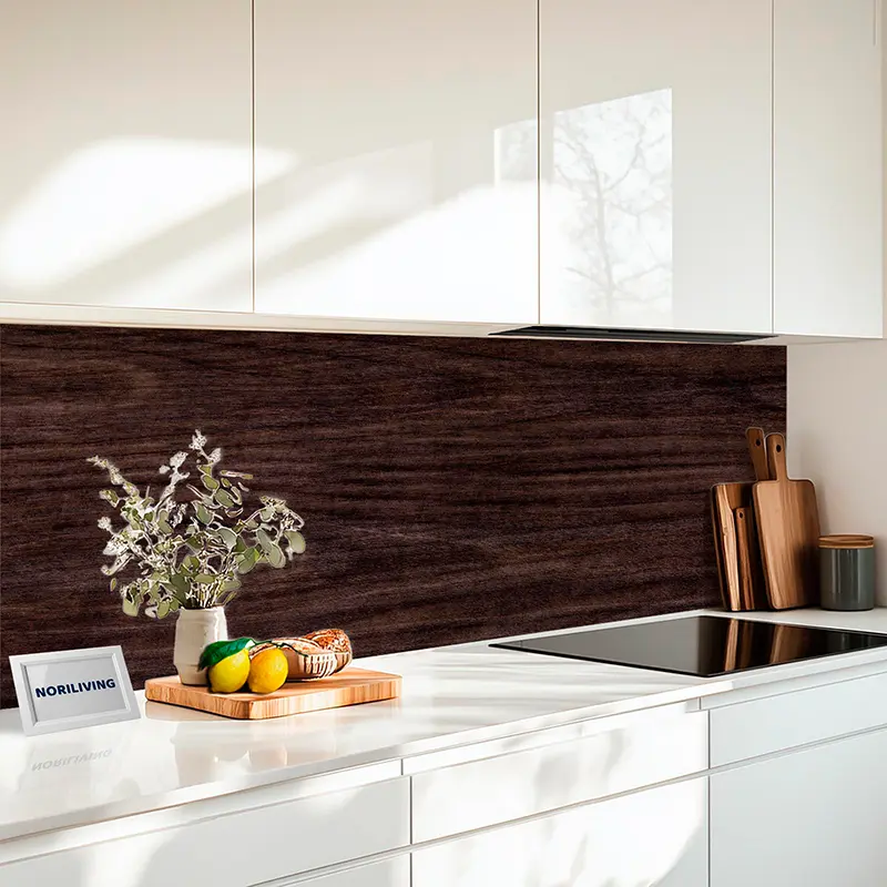 Küchenrückwand Alu Dunkle Holzstruktur Querformat 263