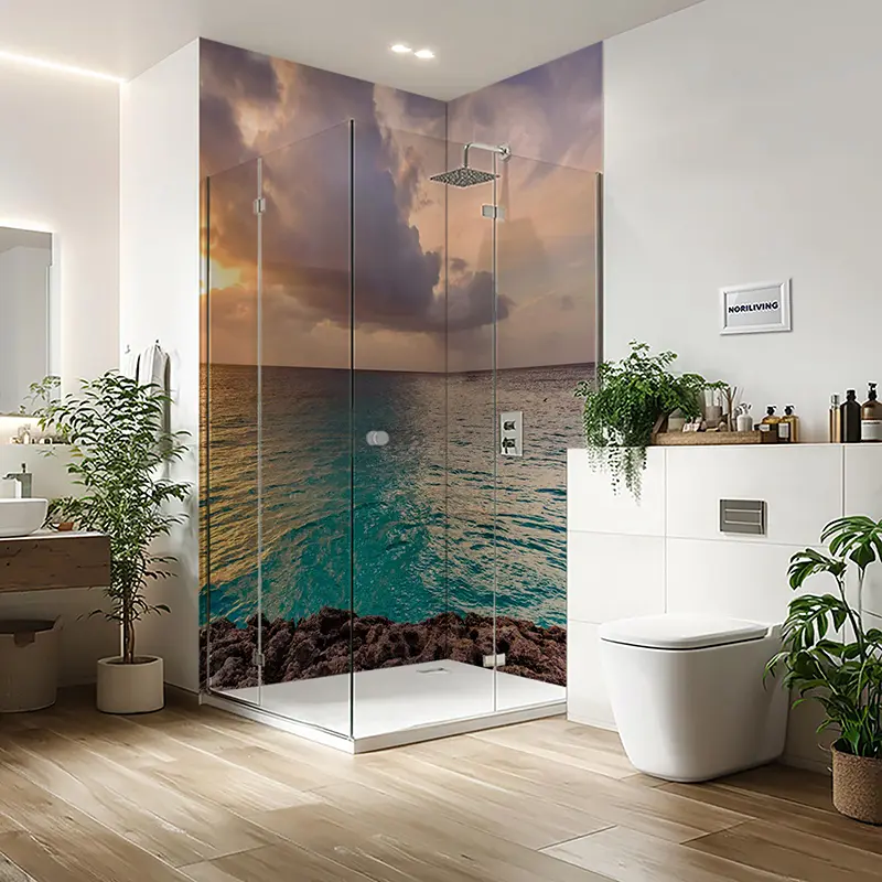 Duschrückwand Einzel | Ecke | Nische | Alu Tropische Meerlandschaft 326a