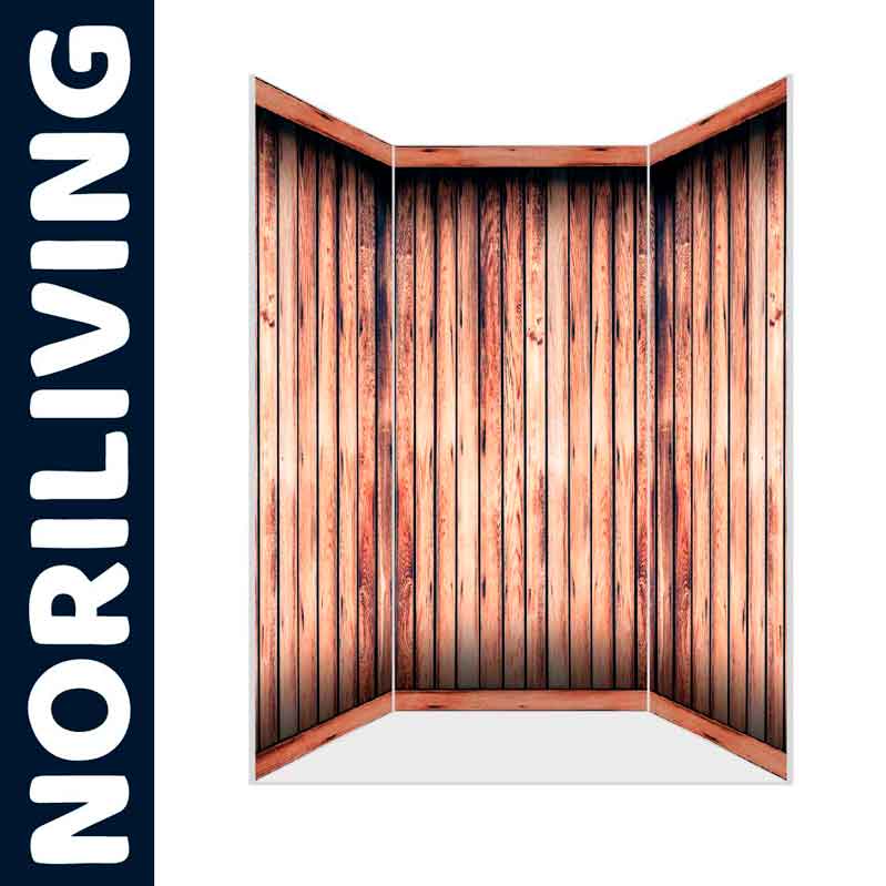 Moderner Raumteiler mit Holzoptik von NORILIVING