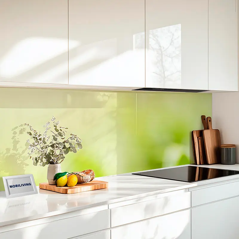 Küchenrückwand Alu Frische grüne Blätter 089