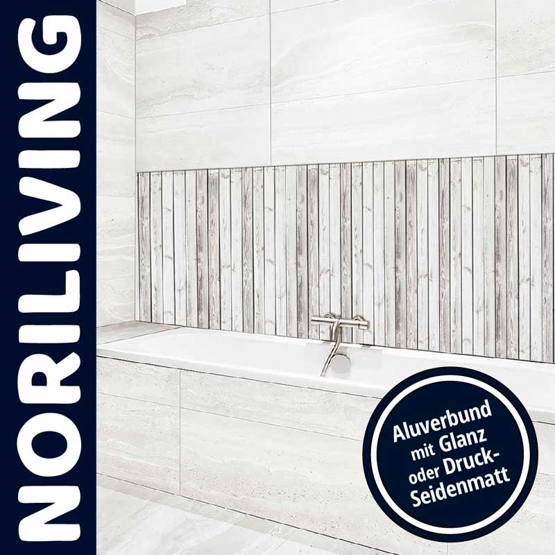 Moderne Badezimmergestaltung mit Aluverbundmaterialien in Glanz oder Seidenmatt von NORILIVING