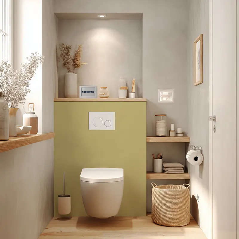 Toilettenrückwand Alu Unifarbe Beige 2355