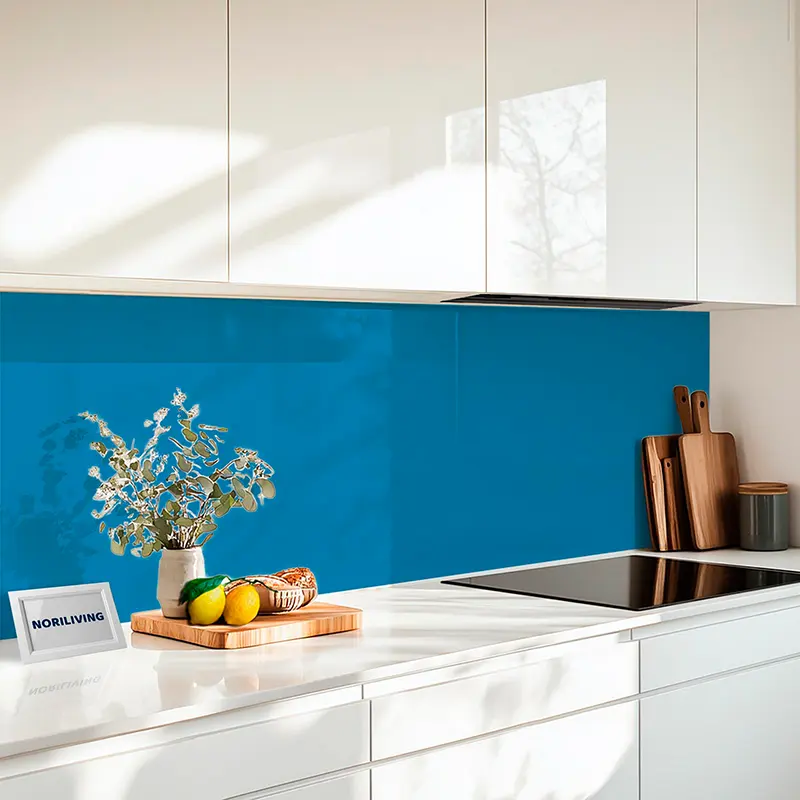 Küchenrückwand Alu 1-4 teilig Unifarbe Blau 2332