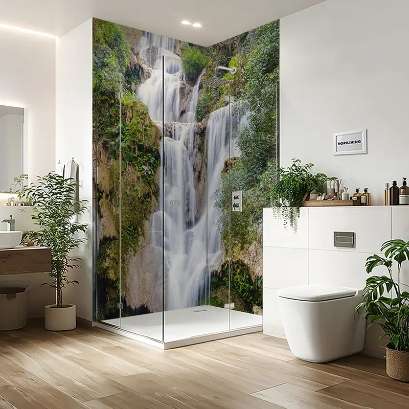 Duschrückwand Einzel | Ecke | Nische | Alu Wasserfall in Asien 829