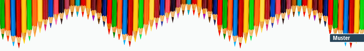 Bunte Bleistifte in verschiedenen Farben in gleichmäßiger Anordnung Mehrfarbige Buntstifte in einer wellenförmigen Reihe angeordnet