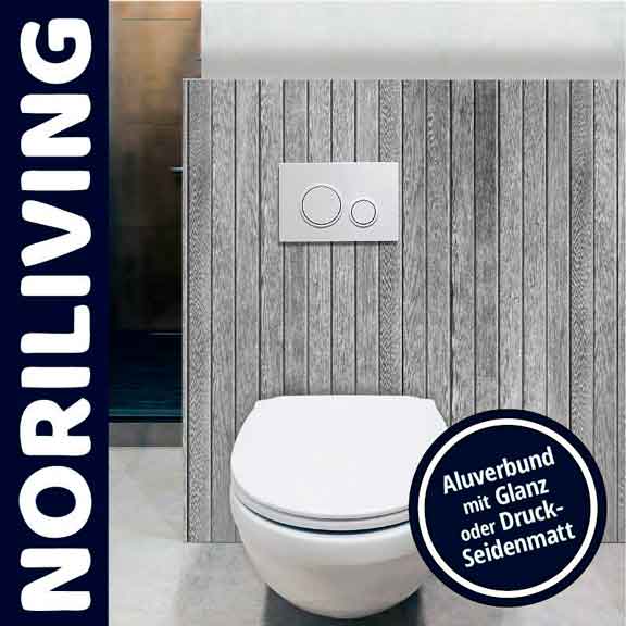 Toilette mit Aluverbund-Verkleidung im modernen Design von Noriliving