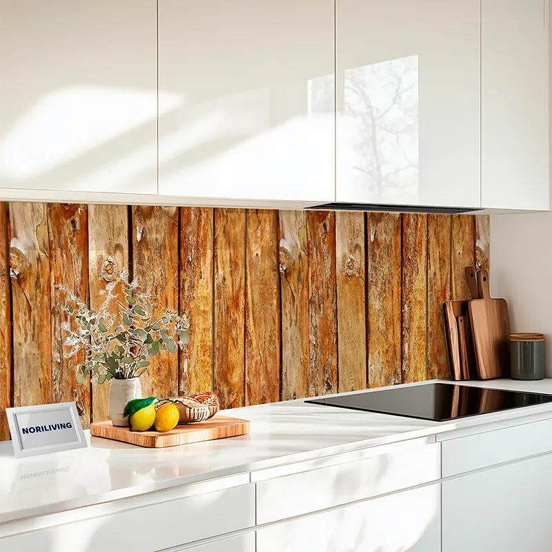 Küchenrückwand Alu Holzzaun 836