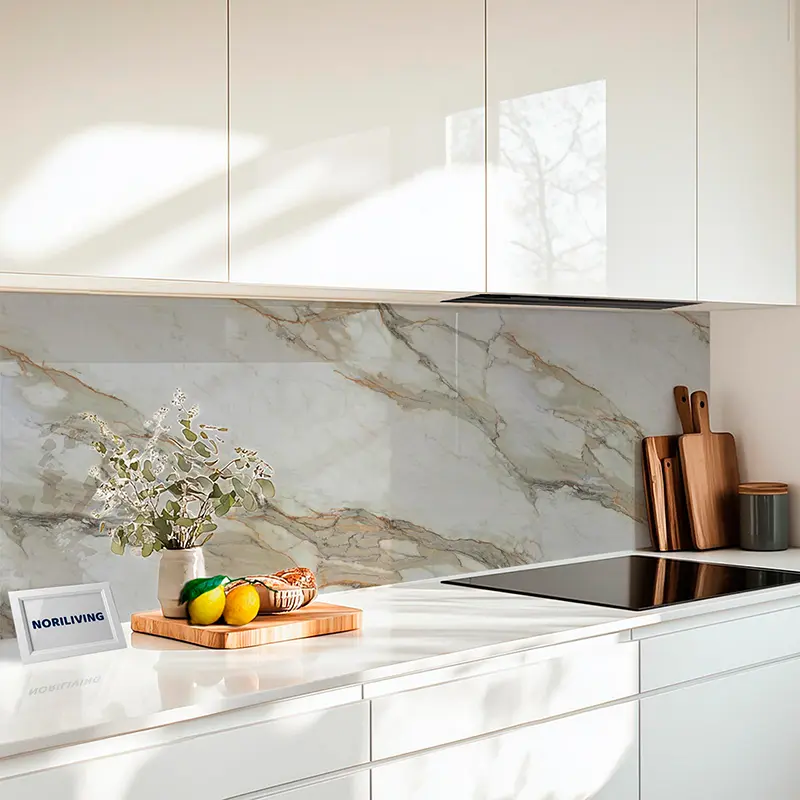 Küchenrückwand Echtglasoptik Profiline Marmor beige 117