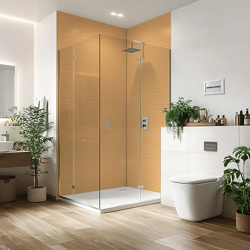 Duschrückwand Alu 1-4 teilig Gewebestruktur Beige 2260