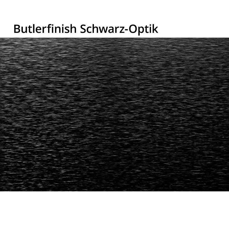 Texturierte schwarze Oberfläche mit Butlerfinish-Effekt