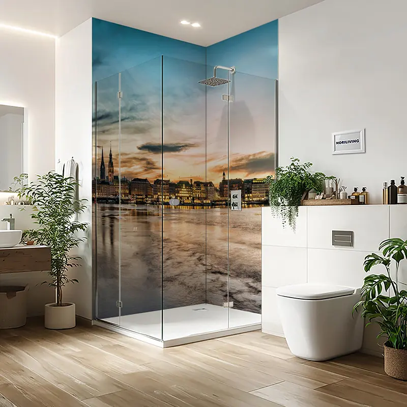 Duschrückwand Einzel | Ecke | Nische | Alu Hamburg 060