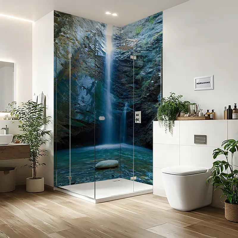 Duschrückwand Einzel | Ecke | Nische | Alu Wasserfall Chantara 315