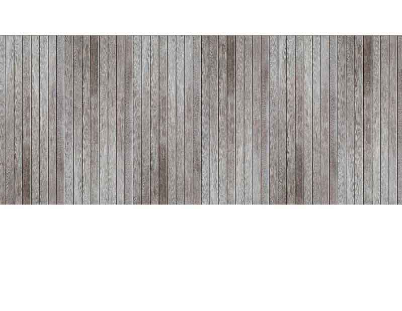 Oberfläche einer Holzwand mit vertikal angeordneten, grauen Holzlatten