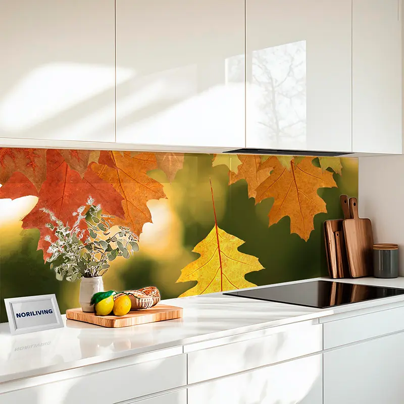 Fliesenspiegel Alu Herbstliche Eichenblätter 178