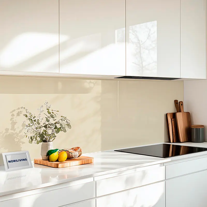 Küchenrückwand Alu 1-4 teilig Unifarbe Beige 2334