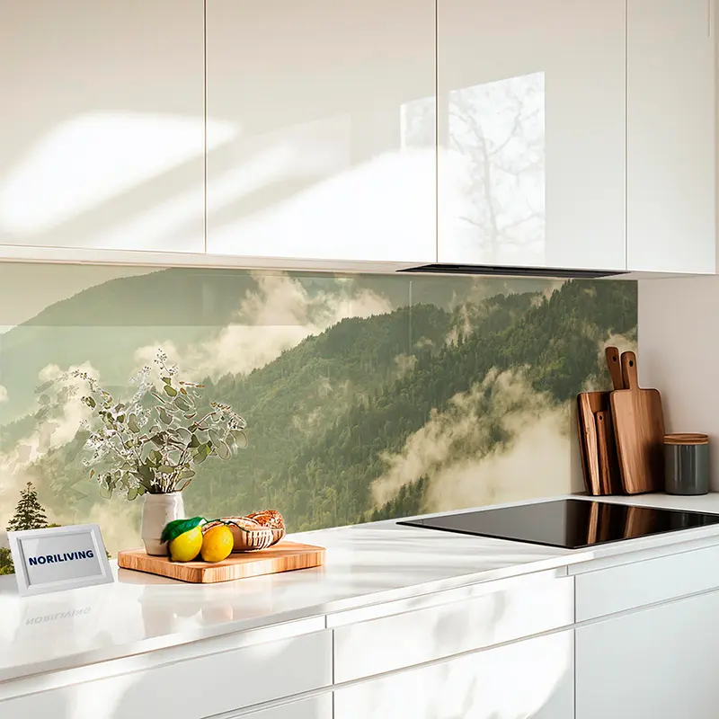 Küchenrückwand Alu Nebliger Wald in den Smoky Mountains 704