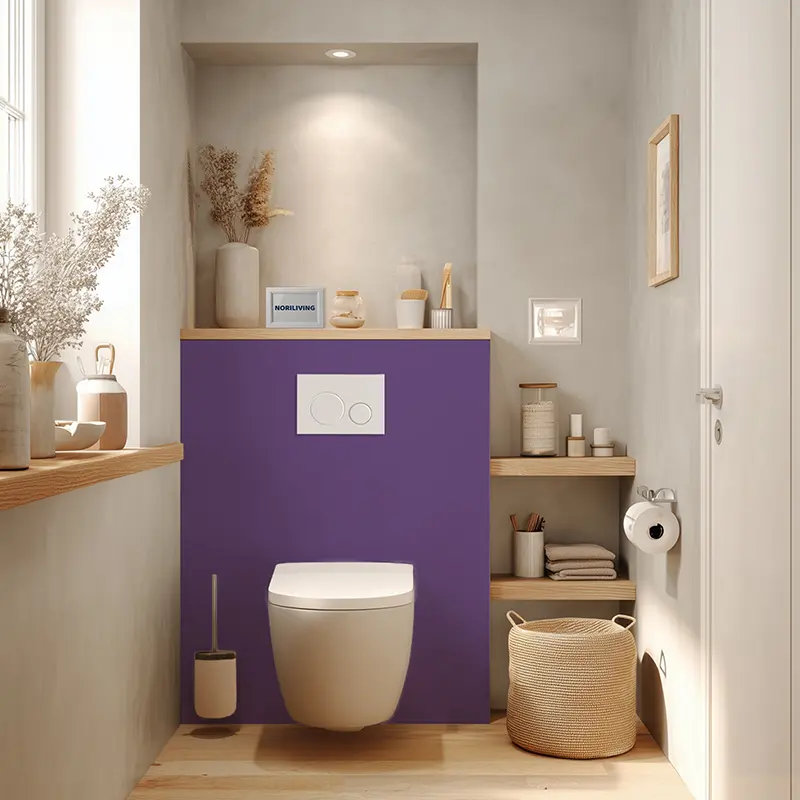 Toilettenrückwand Alu Unifarbe Lila 2321