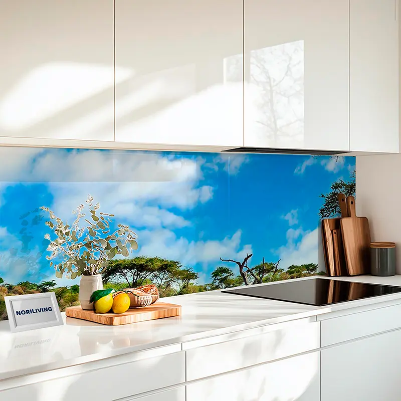 Küchenrückwand Echtglasoptik Profiline Akazienbäume in Afrika 288