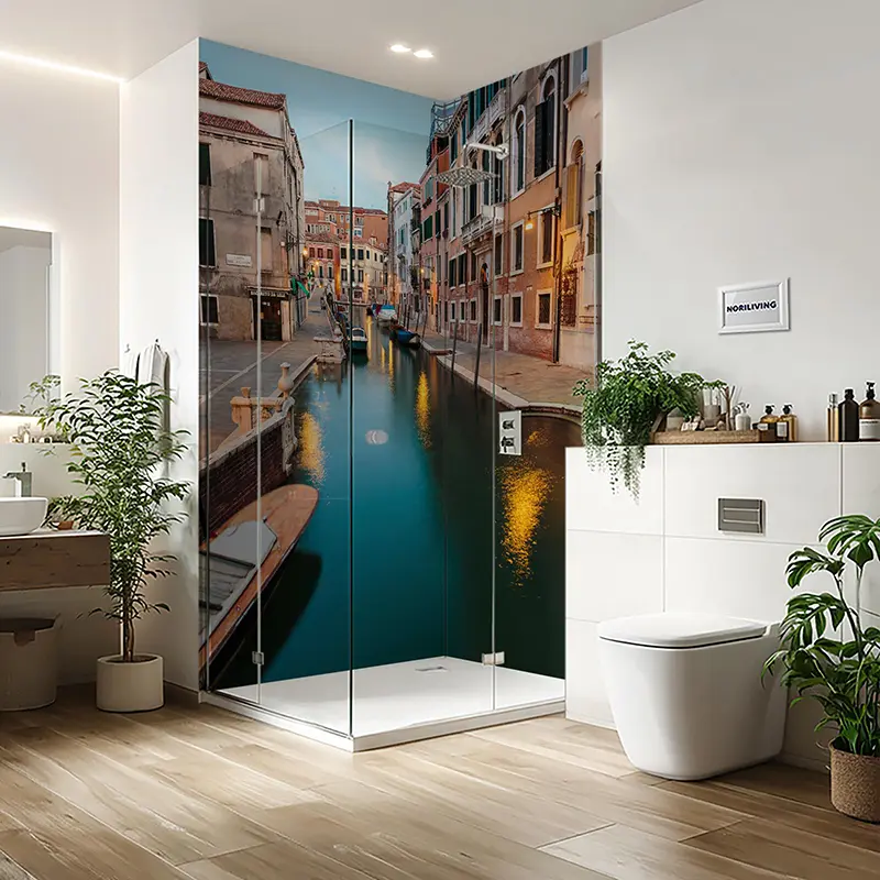 Duschrückwand Einzel | Ecke | Nische | Alu Kanal in Venedig 355