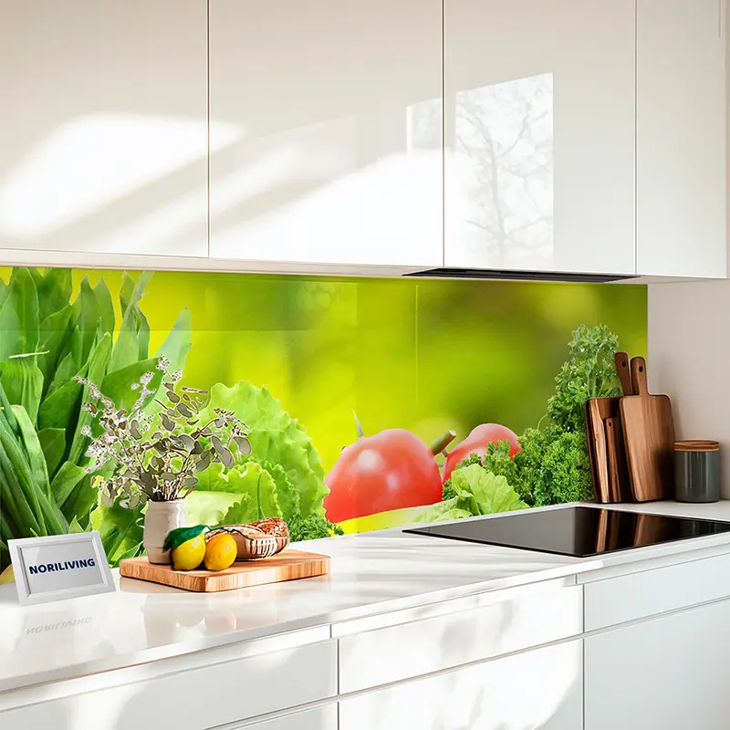 Küchenrückwand Echtglasoptik Profiline Gemüse aus dem eigenen Garten 810