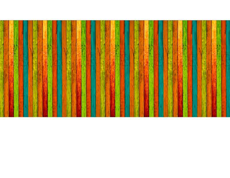 Farbige vertikale Holzplanken als lebhaftes Muster