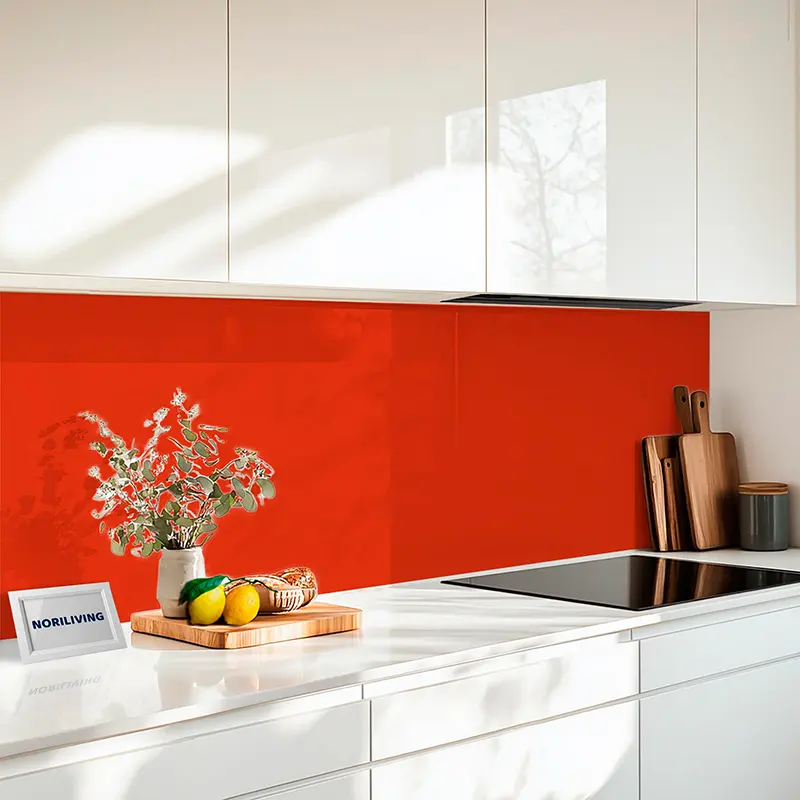 Küchenrückwand Alu 1-4 teilig Unifarbe Rot 2349