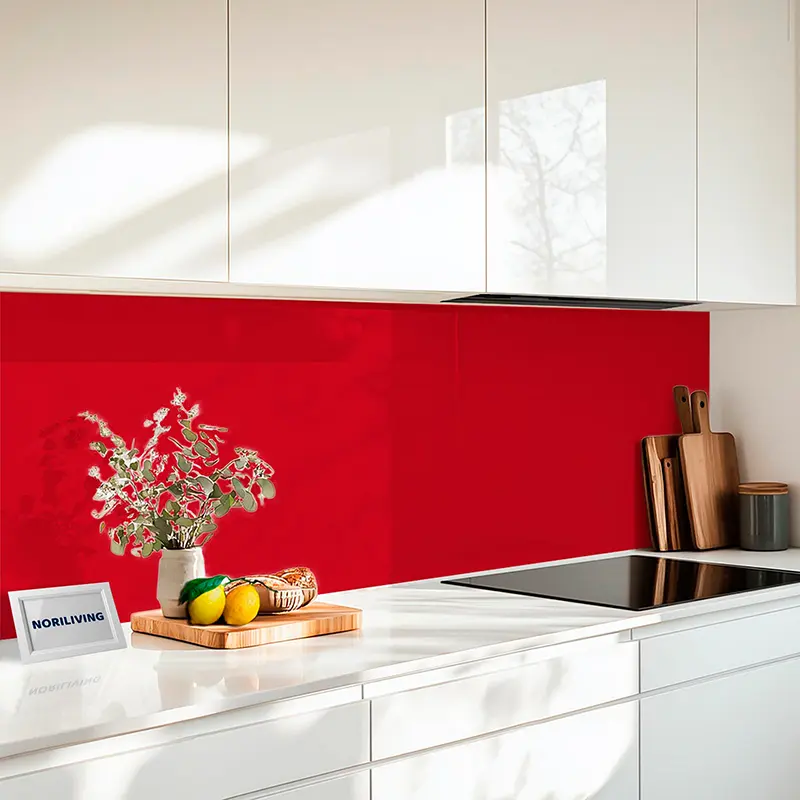 Küchenrückwand Alu 1-4 teilig Unifarbe Rot 2333