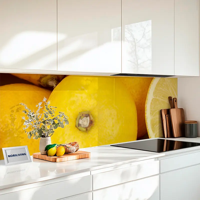 Küchenrückwand Alu Gestapelte Zitronen 662