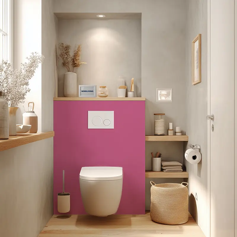 Toilettenrückwand Alu Unifarbe Violett 2359
