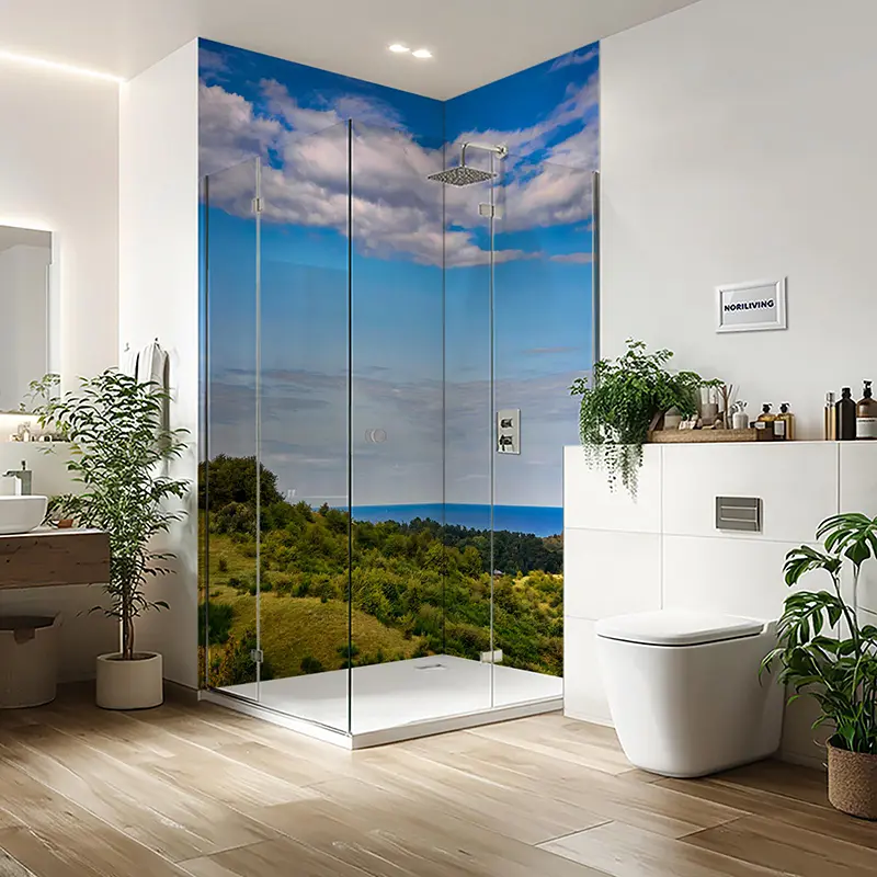 Duschrückwand Einzel | Ecke | Nische | Alu Leuchtturm Dornbusch Insel Hiddensee Ostsee 028