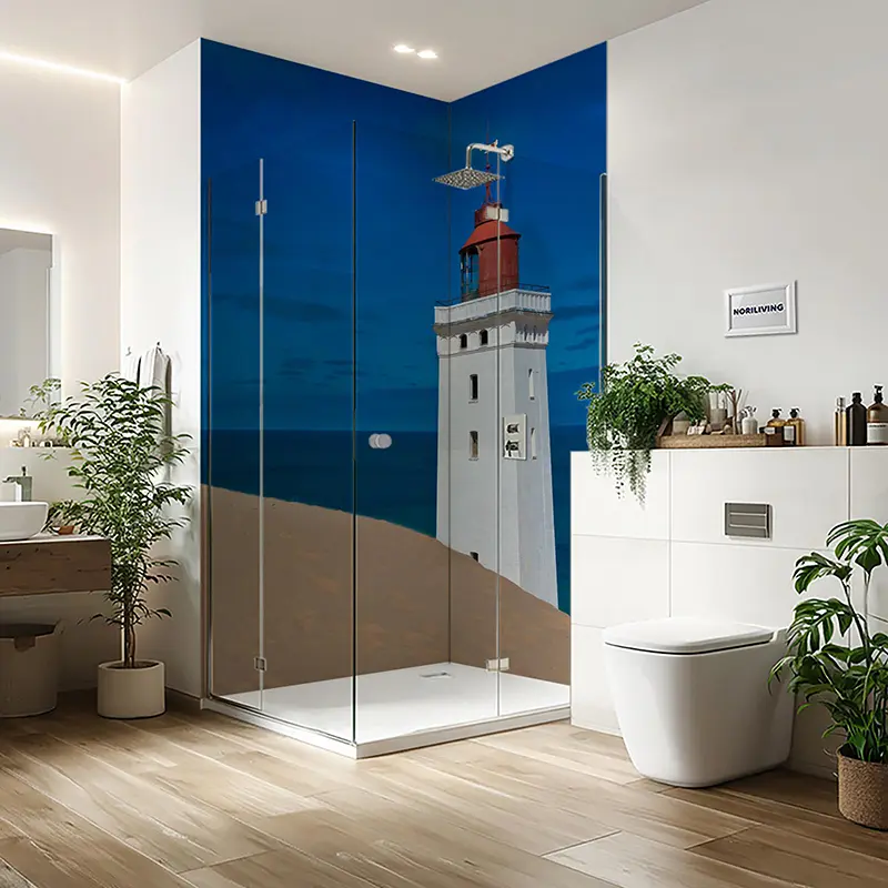 Duschrückwand Einzel | Ecke | Nische | Alu Leuchtturm auf einer Sanddüne Rubjerg Knude Dänemark 868