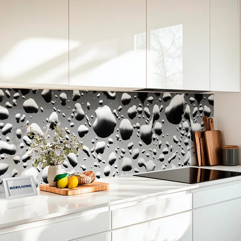 Küchenrückwand Alu Wasser Tropfen monochrom 916
