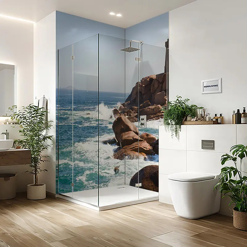 Duschrückwand Einzel | Ecke | Nische | Alu Turm in der Brandung 458