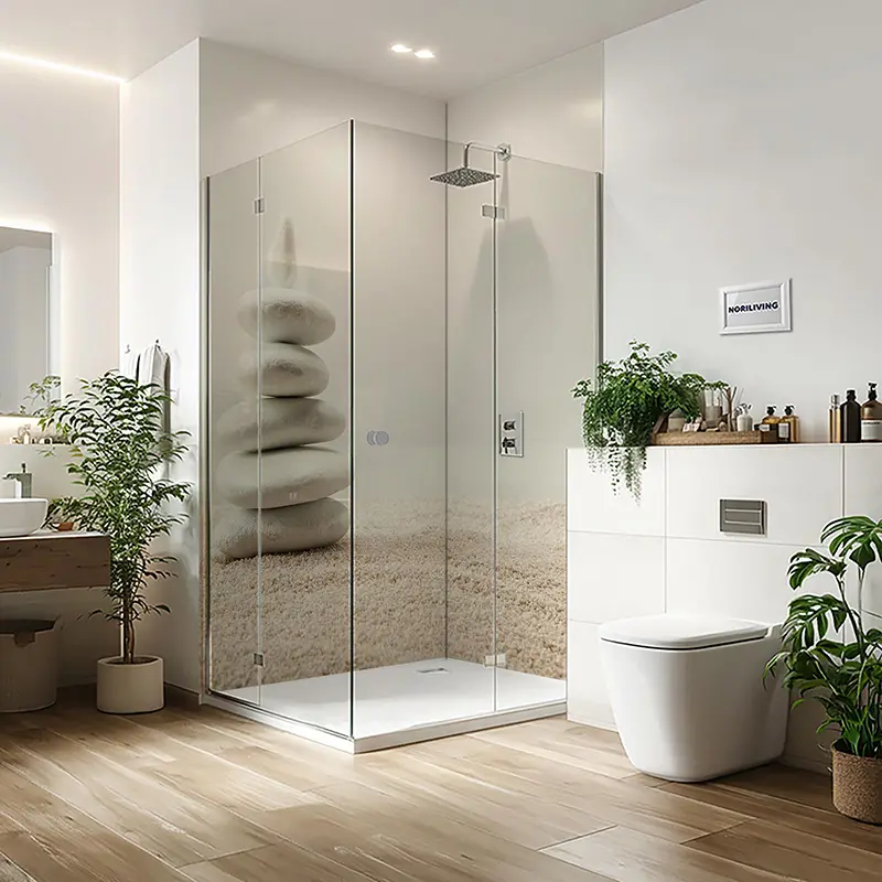 Duschrückwand Einzel | Ecke | Nische | Alu ZEN Sand beige 298