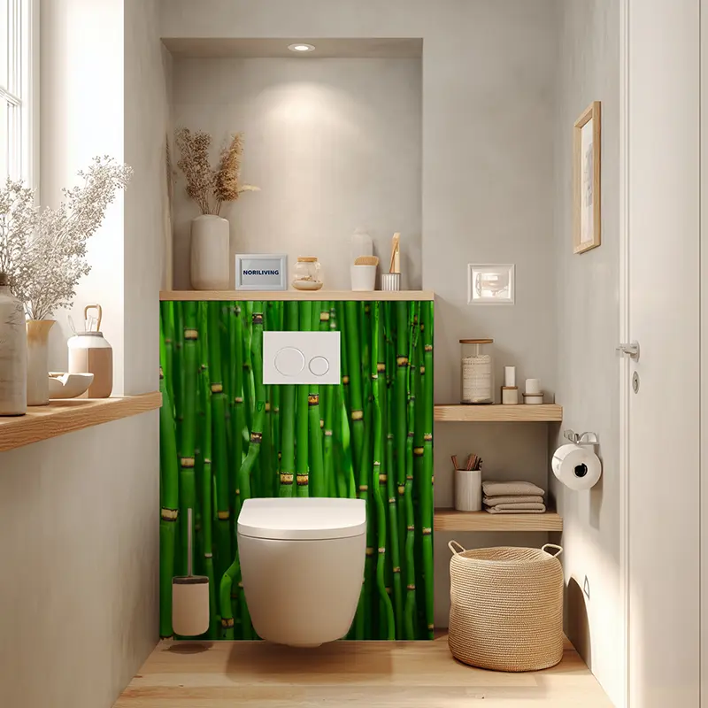 Toilettenrückwand Alu Feiner Bambus 970