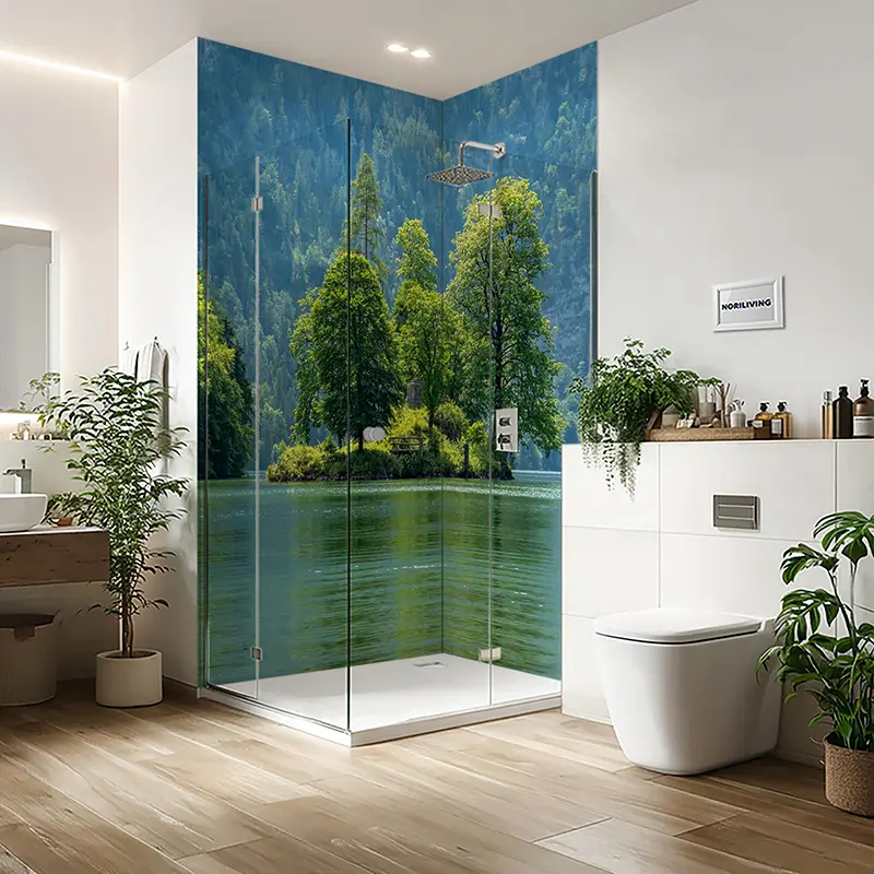 Duschrückwand Einzel | Ecke | Alu Christlieger - Die Insel im Königssee - Berchtesgaden 901