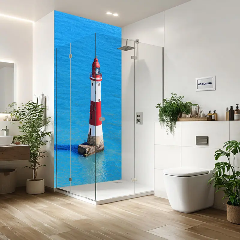 Duschrückwand Einzel | Ecke | Alu Beachy Head Leuchtturm East Sussex England 720