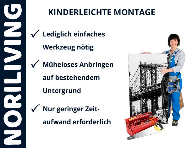 Montage von Noriliving mit einfacher Bedienung, minimalem Werkzeug und geringem Zeitaufwand