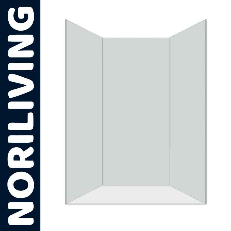 3-teilige Duschwand aus Glas von NORILIVING