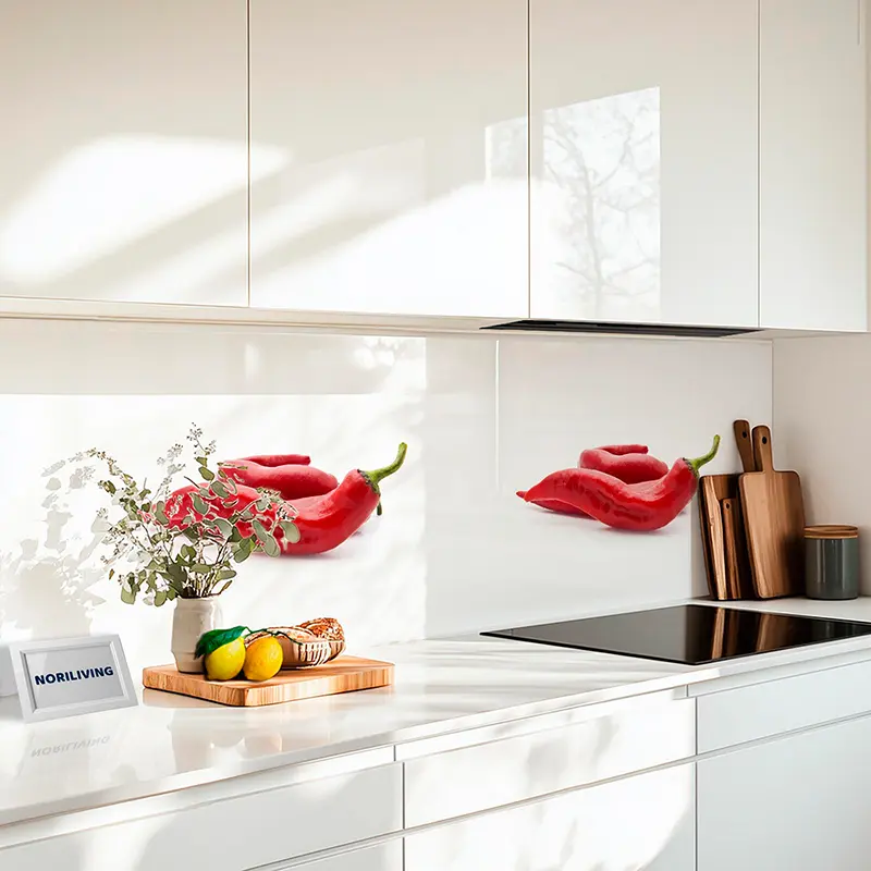 Küchenrückwand Alu Chilischoten 020