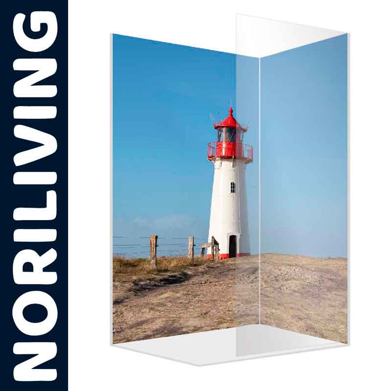 Hochwertiger Druck eines Leuchtturms auf Acrylglas von Noriliving, im modernen Design