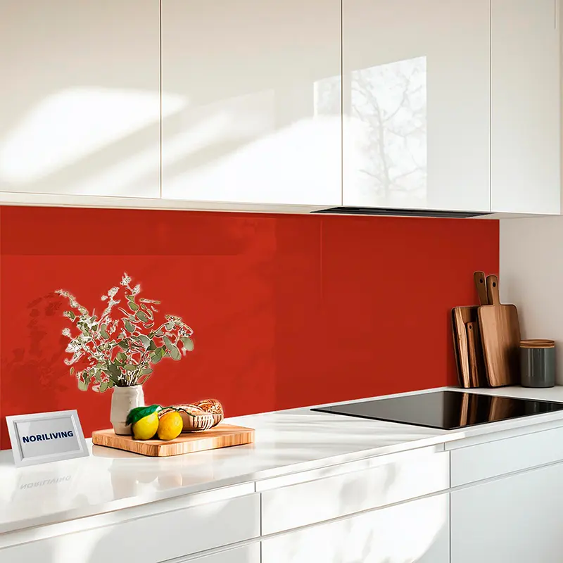 Küchenrückwand Alu 1-4 teilig Unifarbe Rot 2343