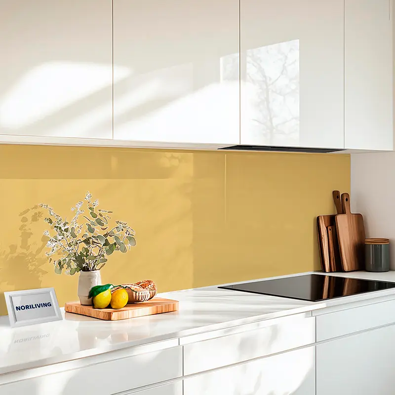 Küchenrückwand Alu 1-4 teilig Unifarbe Beige 2350